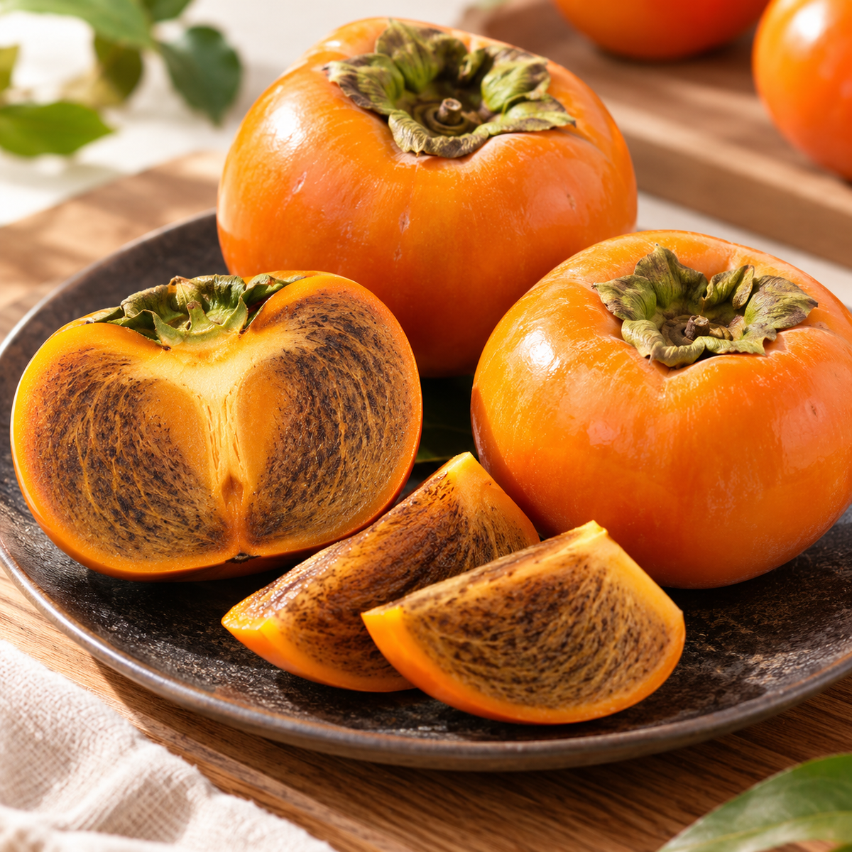 Japanese Wakayama Black Sesame Persimmon, 2 pcs