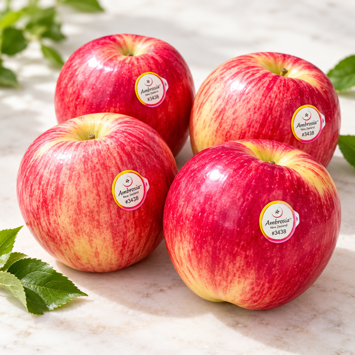4 New Zealand Ambrosia apples