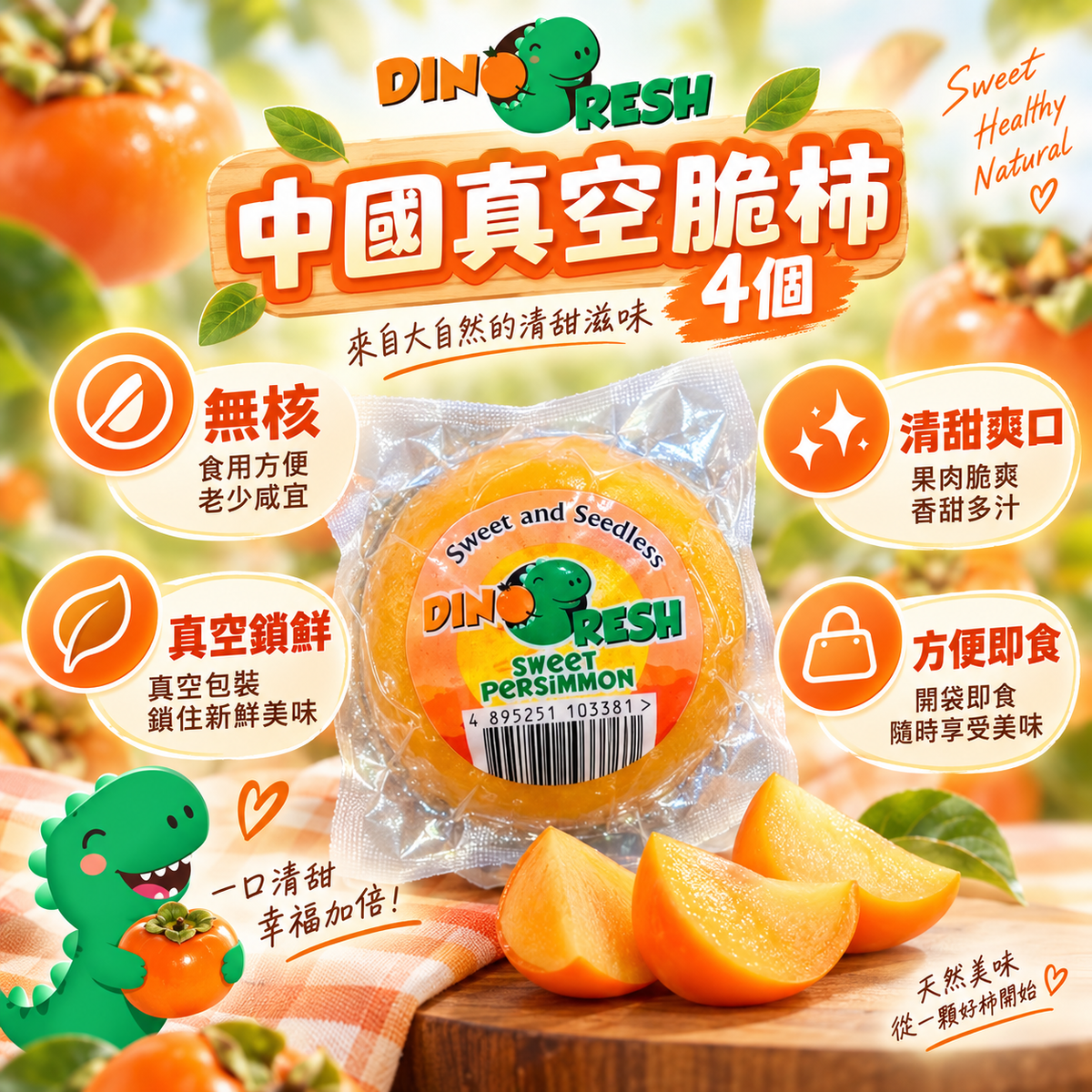 [抵]中國真空脆柿 4個